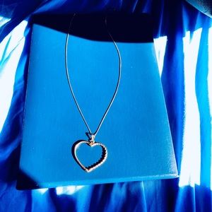 10k large heart necklace